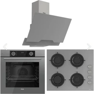 Fryart Hava Fritözü Fonksiyonlu Ankastre Set Gri (D065 + CS208 + XE63CPR)