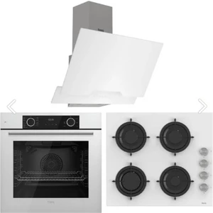 Fryart Hava Fritözü Fonksiyonlu Ankastre Set Beyaz (D064 CS206 XE63CB) Fryart Beyaz Set