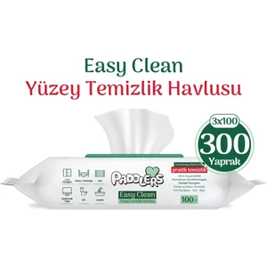 Easy Clean Beyaz Sabun Katkılı Yüzey Temizlik Havlusu 3X100 (300 Yaprak)