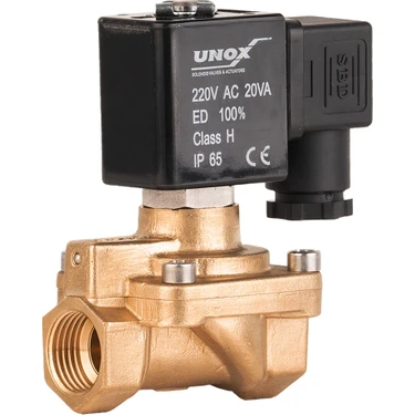 Unox 220Vac Genel Maksat Normalde Açık Solenoid Valf 1/2" (0,5-16