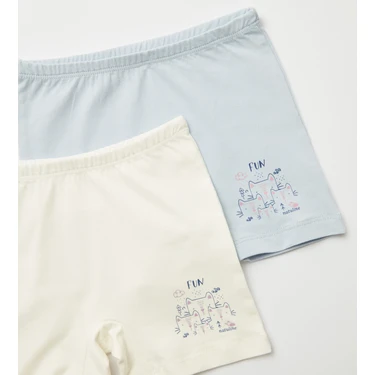 Natuline Kız Çocuk Fun Cat Likralı 4 ' lü Boxer