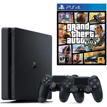 Sony Playstation 4 Slim + 2.Dualshock + Ps4 Gta