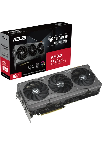 ASUS TUF-RX7600XT-O16G-GAMING AMD RADEON RX 7600 XT 16GB GDDR6 128bit OC HDMI 3xDP EKRAN KARTI 