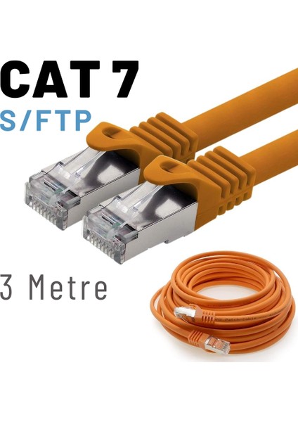 3 Metre Cat7 Kablo S/ftp Lszh Ethernet Network Lan Ağ Kablosu