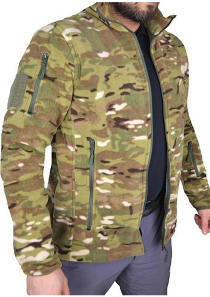 Multicam Kamuflaj Desenli Polar Ceket