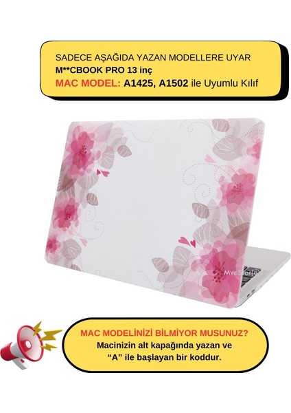 Macbook Pro Kılıf 13 inç Flower06NL (Eski HDMI'li Model 2012-2015) A1425 A1502 ile Uyumlu