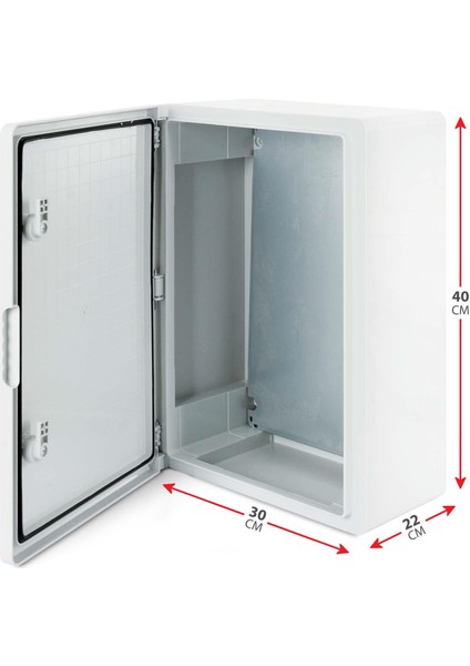 Akab-300220 Opak Kapaklı Abs Plastik Elektrik Panosu (30X40X22 Cm)