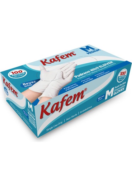 Beyaz Nitril Eldiven Pudrasız M 100'lü x 5 Paket fiyatları