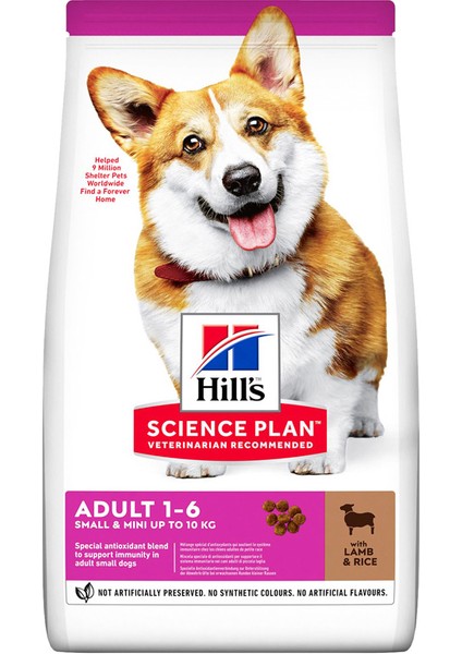 Hills Small Mini Adult 6kg Kuzu Pirinç Yetişkin Köpek Maması Ufak Irk Kuzu Pirinçli Köpek Maması