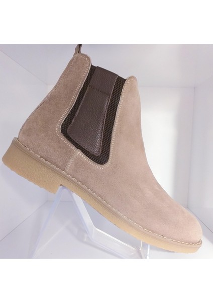 Bagsshoes HTC2023K-005 Erkek Süet Deri Termo Taban Chelsea Bot modelleri