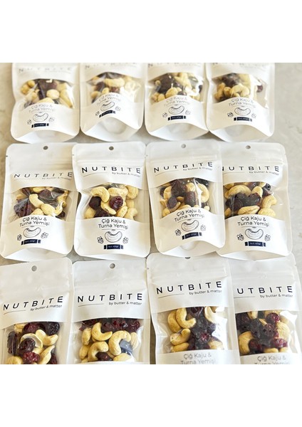 12’li Cep Boy - Çiğ Kaju & Turna Yemişi - Taptaze Mahsül - Hafif Atıştırmalık Kuruyemiş - 12X40 gr modelleri