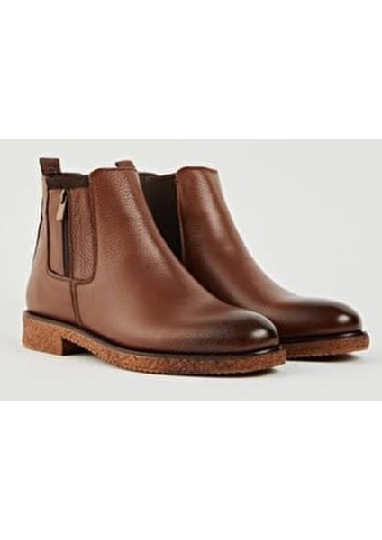 Bagsshoes HTC2023K-011 Erkek Deri Termo Taban Fermuar Garnili Chelsea Bot