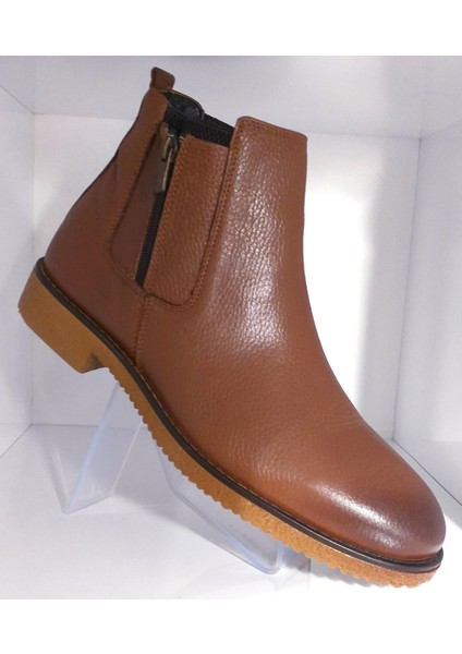 Bagsshoes HTC2023K-011 Erkek Deri Termo Taban Fermuar Garnili Chelsea Bot modelleri