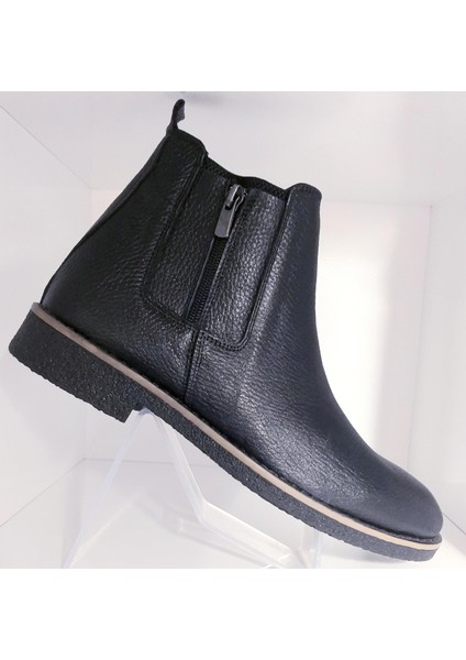 Bagsshoes HTC2023K-011 Erkek Deri Termo Taban Fermuar Garnili Chelsea Bot