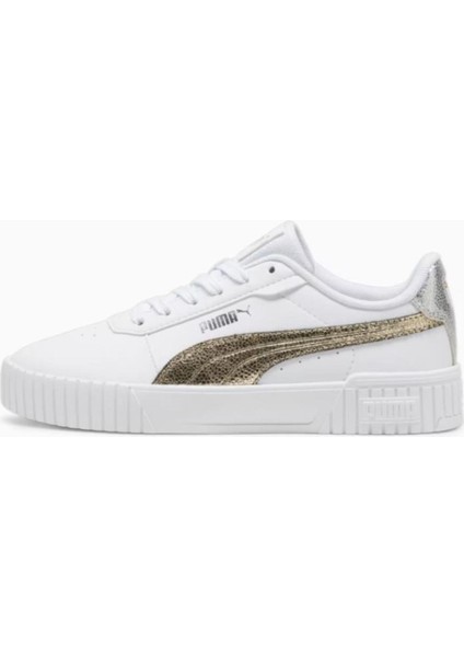 Kadın Beyaz-Metalik Gold Carina Sneakers Spor Ayakkabı VO39509601