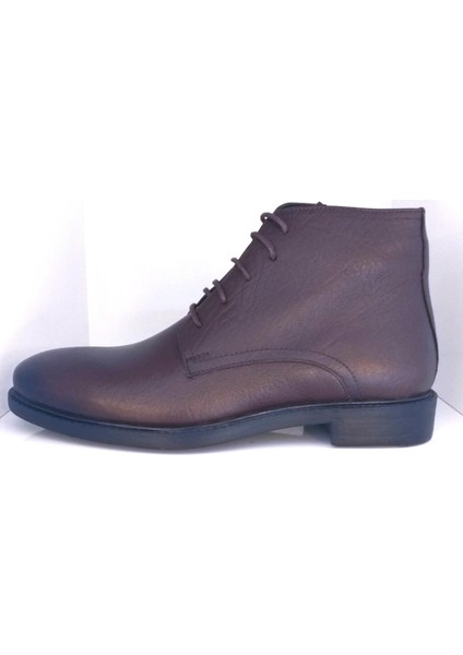 Bagsshoes INT2023K-025 Erkek Deri Bağlı ve Fermuarlı Klasik Bot