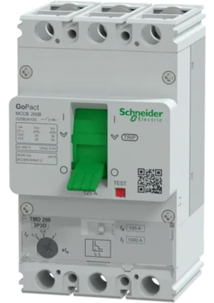 Schneıder Gopact Mccb G20B3A50 125A 25Ka Ayar Sahalı Şalter (200B, 3P3D)