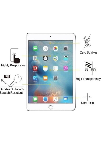 Apple iPad Mini 4 7.9" Dönerli Standlı Deri Tablet Kılıfı - Nano Cam Ekran Koruyucu