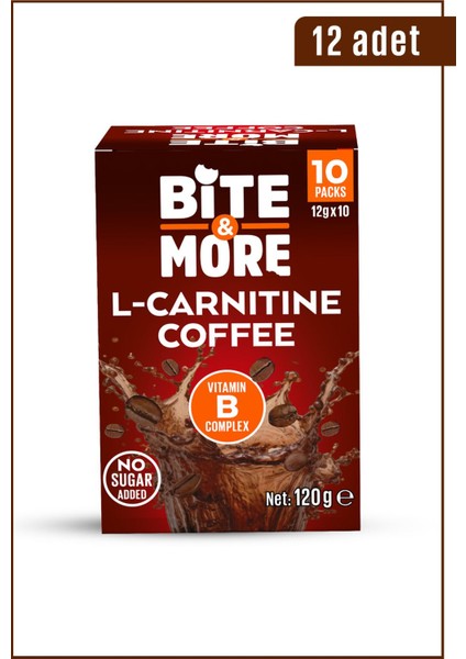 Bite & More L-Carnitine Coffee 12 Gram x 10 Adet