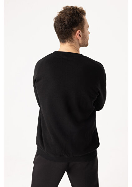 Erkek Remember Oversize Siyah Sweatshirt