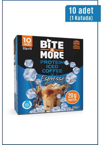 Protein Iced Coffee Espresso ( Proteinli Kahve ) 33 Gram x 10 Adet