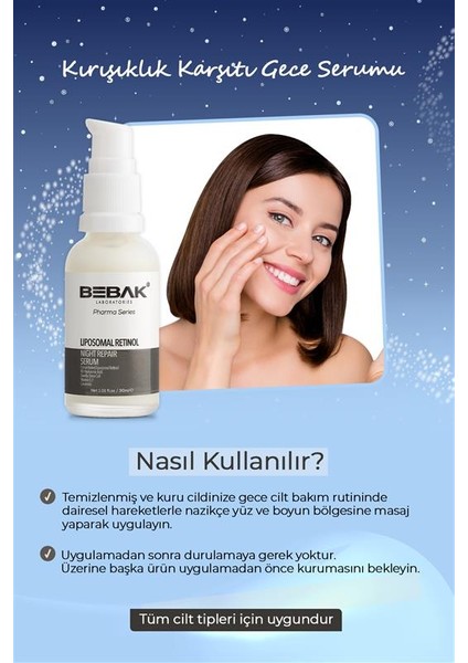Pharma Yaşlanma Karşıtı, Kırışma Önleyici, Nemlendirici Liposomal Retinol Serumu 30ml modelleri