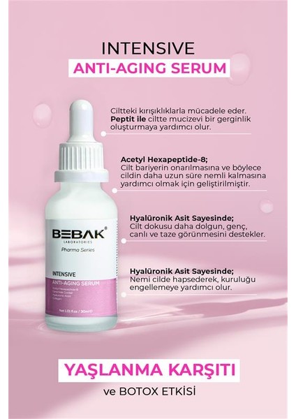 Pharma Yoğun Bakım Serumu %3 Ceramide+Peptide+%2 Hyaluron Intensive BTX Serum 30ml modelleri