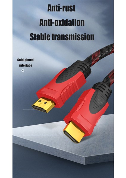 3mt Üç 3 Metre Sargılı HDMI Kablo Full Hd 1080 3D 4K 2160P Kaliteli Hdmi 2k 4K HDMI 2.0