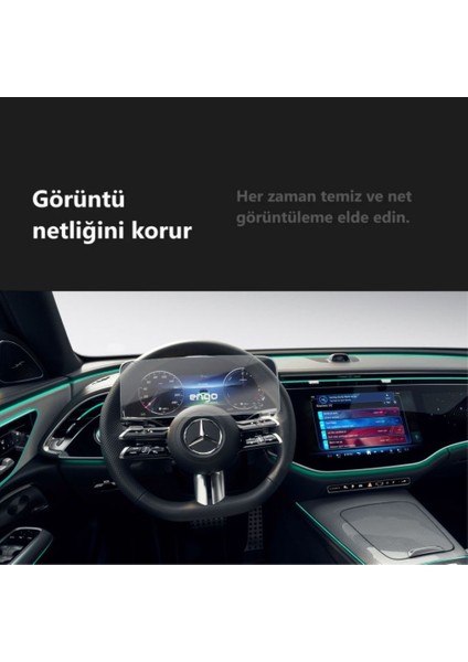 Mercedes E180 Dijital Gösterge Paneli Ekran Koruyucu W214 Şeffaf