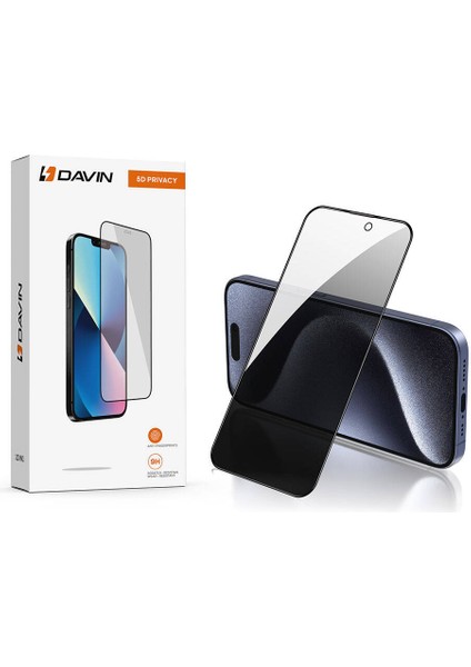Apple iPhone 15 Pro Max Davin 5d Privacy Cam Ekran Koruyucu