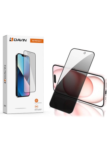 Apple iPhone 15 Plus Davin 5d Privacy Cam Ekran Koruyucu