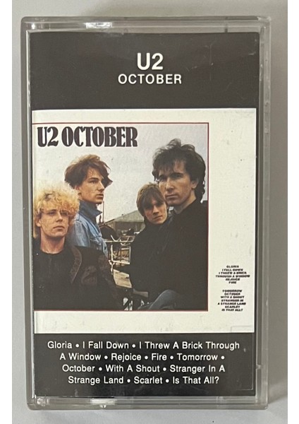 U2 October Kaset (Orjinal Dönem Kağıt Baskı)