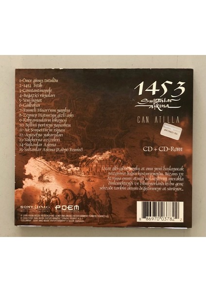 Can Atilla Aşkı 1453 Sultanlar Aşkına CD (Orjinal Dönem Baskı)