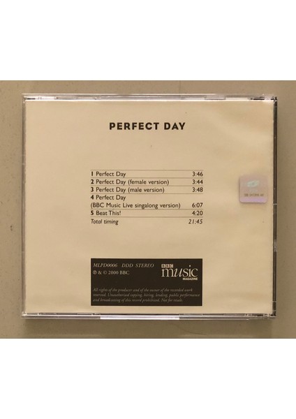 Perfect Day CD (Orjinal Dönem Baskı)