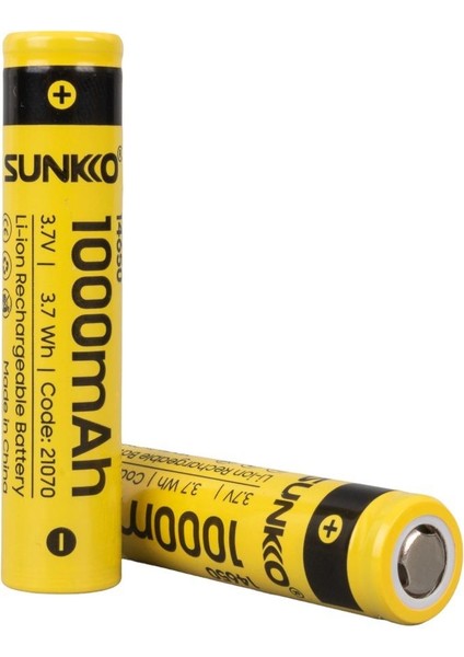 3.7 Volt 1000 Mah 14650 Şarj Edilebilir Pil (Tekli)
