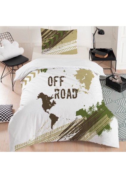 Offroad Çocuk Odası Takımı Uyumlu Dijital Baskılı Nevresim Takımı