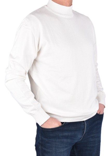 21011 Triko Yarım Balıkçı Kazak /ekru/2xl