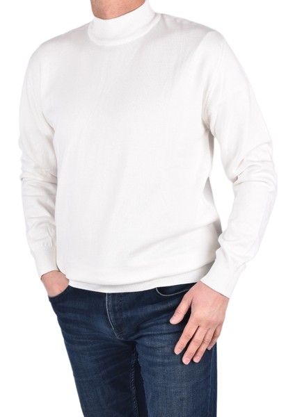 21011 Triko Yarım Balıkçı Kazak /ekru/2xl
