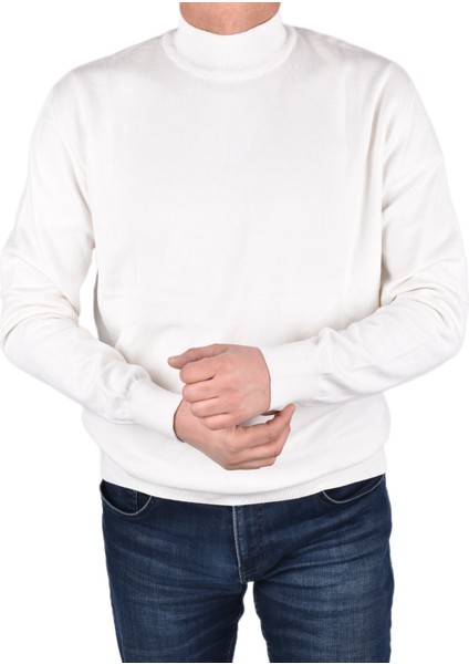 21011 Triko Yarım Balıkçı Kazak /ekru/2xl