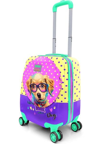 Kids Sevimli Köpek Desenli Çocuk Valizi 16771