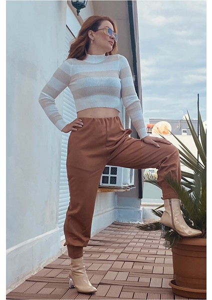 Kadın Camel Jogger Pantolon