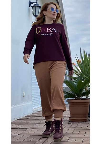 Kadın Camel Jogger Pantolon