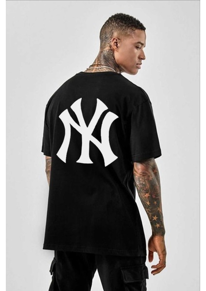 Siyah Ny Baskılı Unisex Tshirt