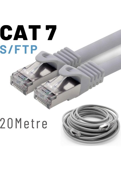 20 Metre Cat7 Kablo S/ftp Lszh Ethernet Network Lan Ağ Kablosu