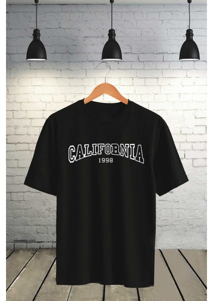 Unisex California Baskılı Tshirt