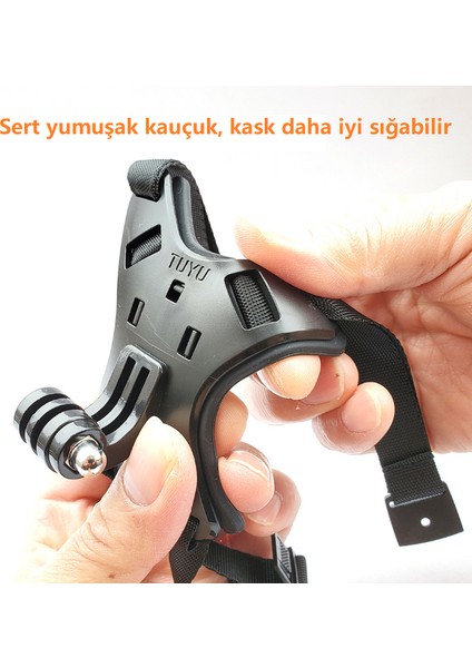 Kask Kamera Çene Tutucu 4 Bacaklı Esnek Kırılmaz Yeni Model