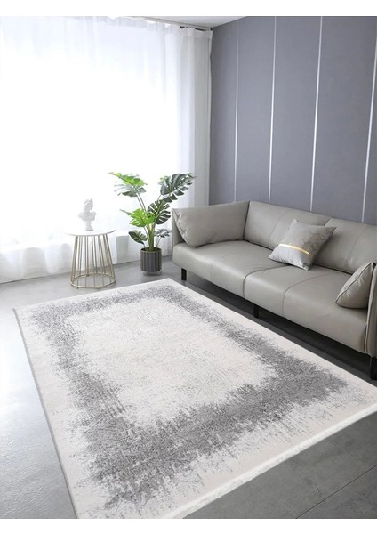 Silver 6529A Gri Modern Salon Halısı