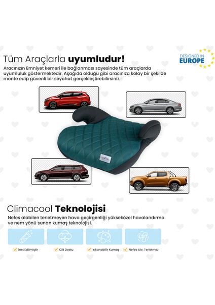 Oto Koltuğu Yükseltici - Yeşil fiyatları