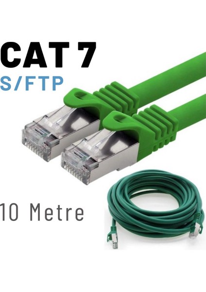 10 Metre Cat7 Kablo S/ftp Lszh Ethernet Network Lan Ağ Kablosu