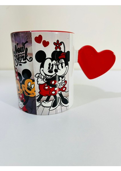 Mickey & Minnie Love Kalpli Kupa Bardak